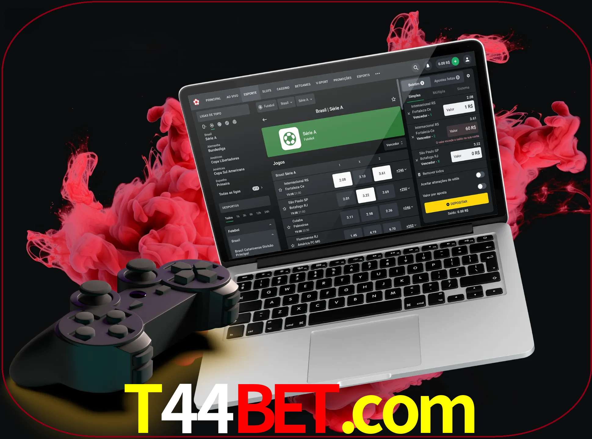 Visite a secção especial de jogos de vídeo em t44bet para descobrir em que jogos pode apostar e ganhar muito dinheiro.