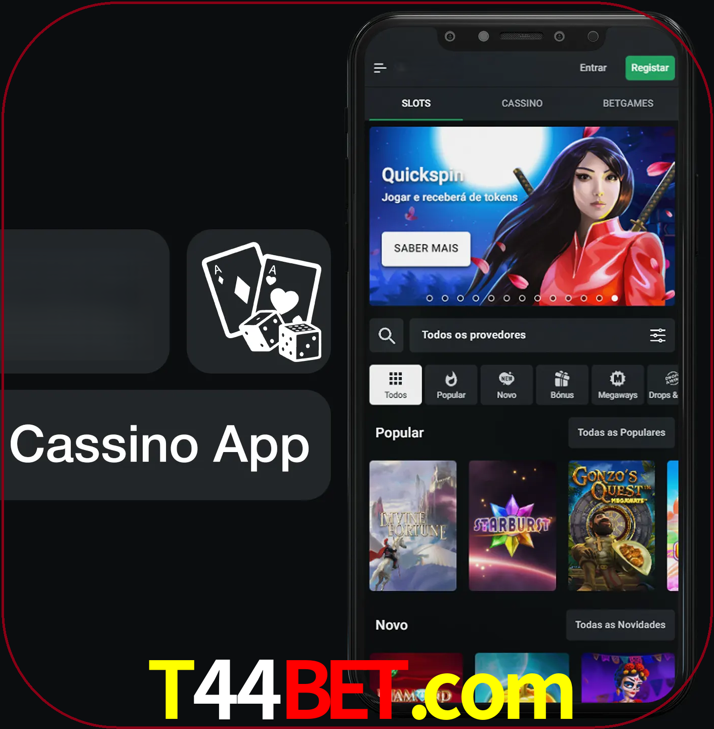 Jogue jogos de cassino e ganhe.