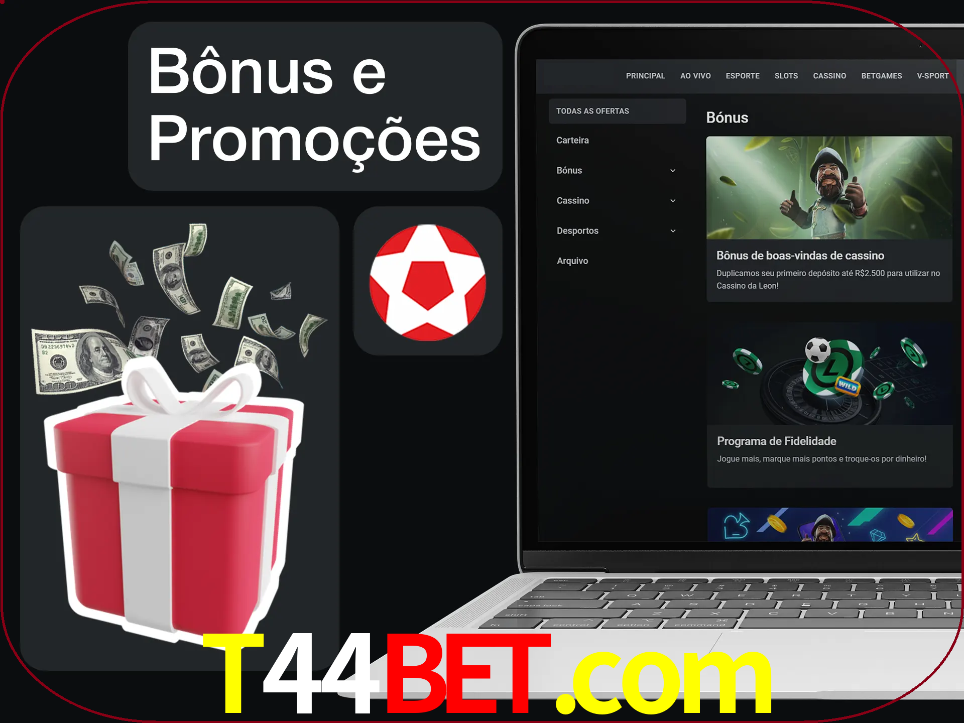 Verifique se há novos bônus e promoções.