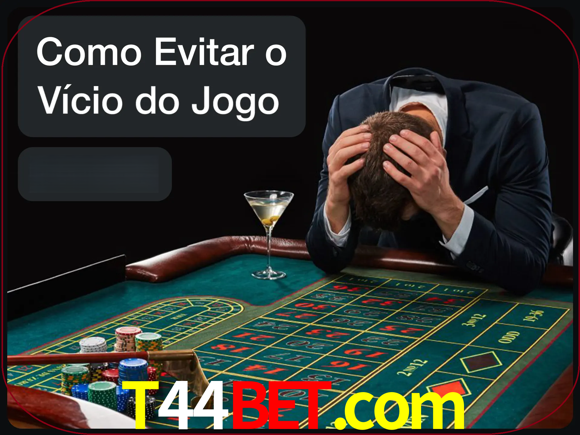 Você é responsável por cada uma de suas apostas.